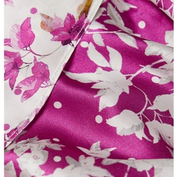 New AMUR Off-The-Shoulder Magenta Popover Waist Midi Dress NWT Size 2 - Picture 9 of 16